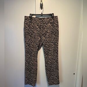 Banana Republic, women’s size 12, Sloan pants, leopard / cheetah print
